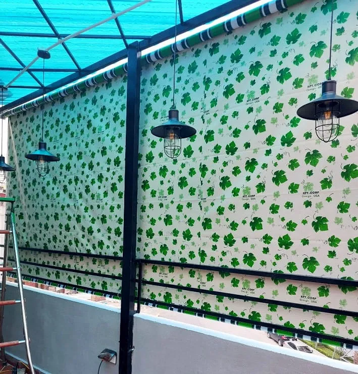 Bạt che ban côn thi công tại vĩnh phúc
