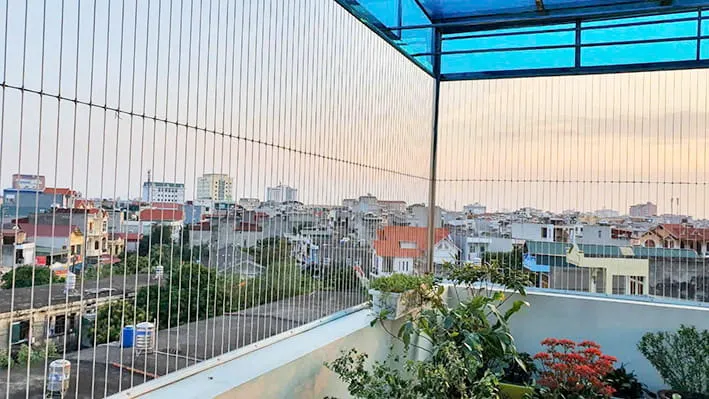 Lưới an Toàn Tại Phú Thọ - An Toàn Tuyệt Đối , Thẩm Mỹ Đẹp Tiêu chí an toàn , và dễ thoát hiểm của dây ban công tại phú thọ