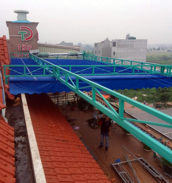 Mái bạt xếp tại hòa bình