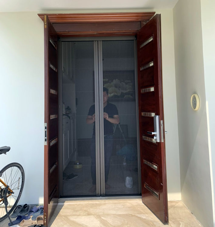 cửa muỗi xếp hệ 27