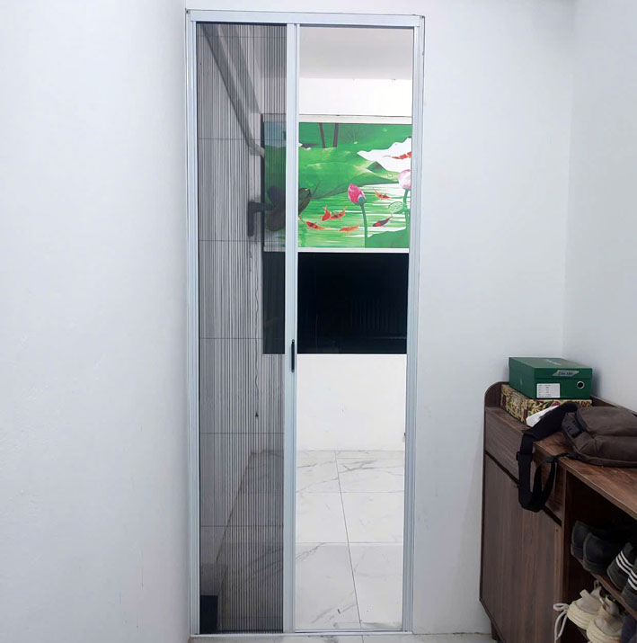 ưu điểm cửa chống muỗi xếp màu trắng HP03