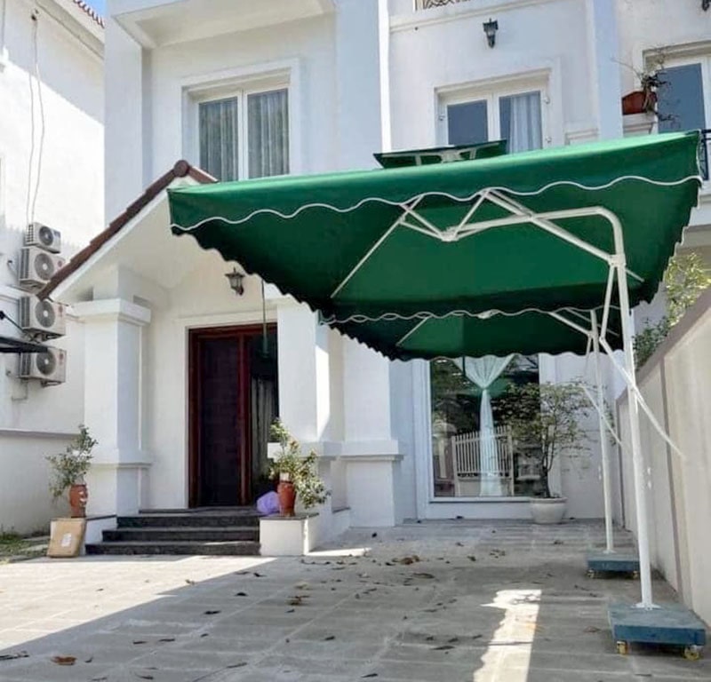 ô lệch tâm màu xanh ngoài trời 