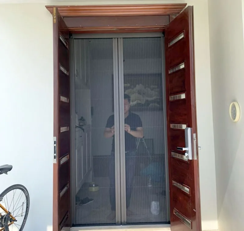 Cửa Lưới Chống Muỗi Tại Hà Nội cửa chống muỗi xếp gọn tại Hà Nội