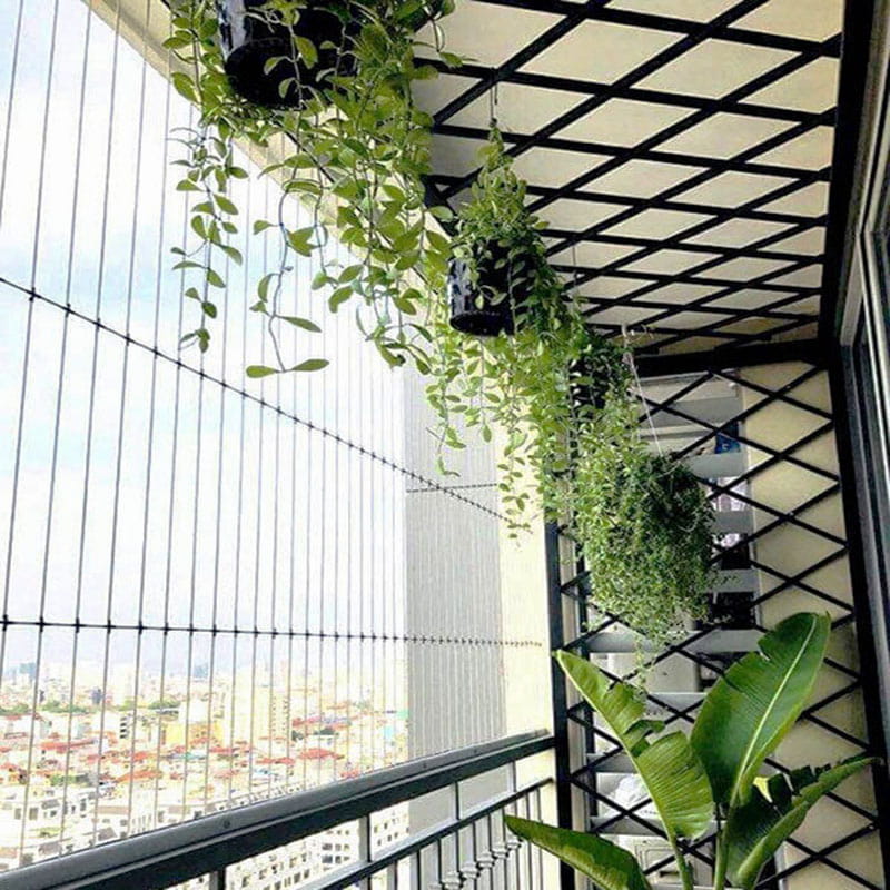 Lưới an toàn lắp vị trí ban công nhà riêng , chung cư