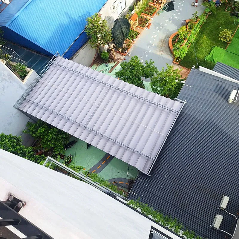 Mái xếp bạt lắp tại khu vui chơi Tại quận Hoàng Mai