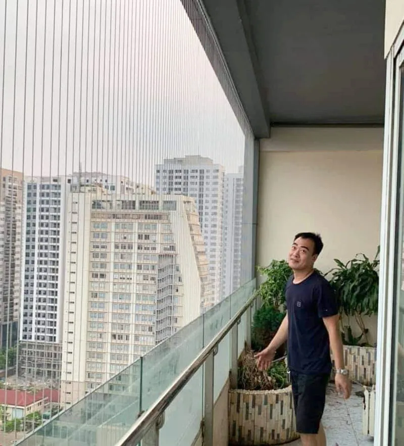 dây cáp căng ban công thi công tại Long Biên